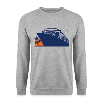 Cruise, Cruise Ship, Cruise - Unisex Sweatshirt - salt & pepper - Front - Alina (178cm) & Michal (187cm)
