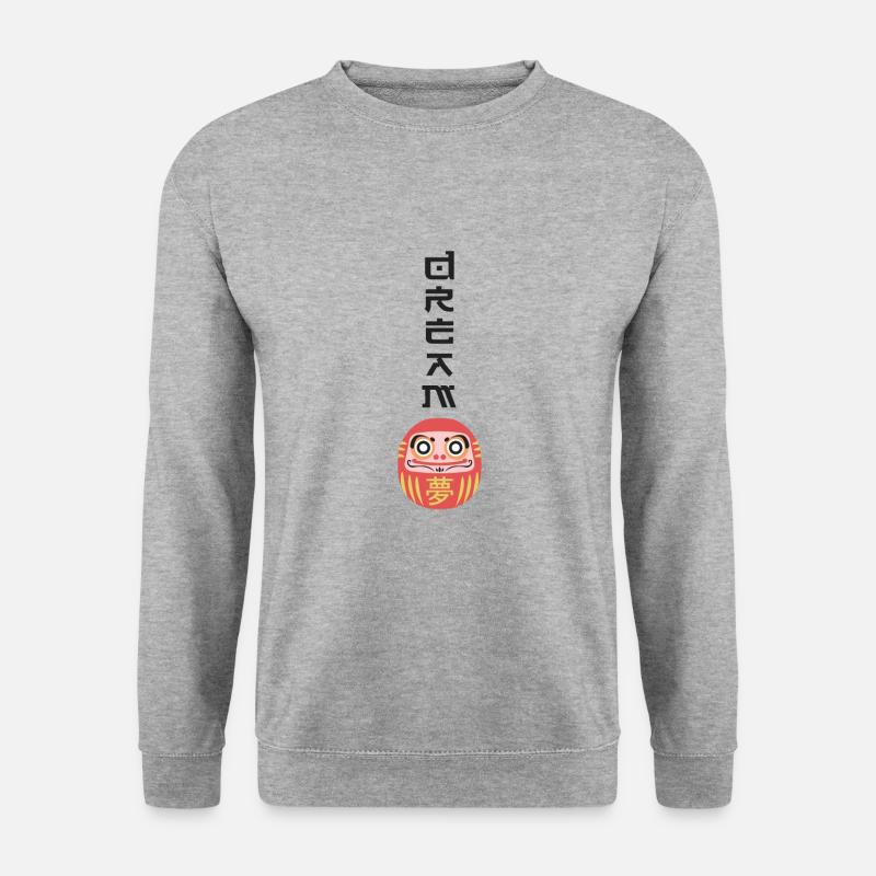 Daruma Dream - Unisex Pullover - Weißgrau meliert