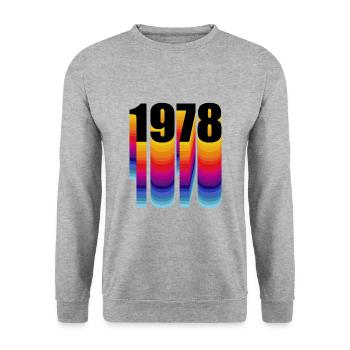 1978 year of birth - Unisex Sweatshirt - salt & pepper - Front - Alina (178cm) & Michal (187cm)