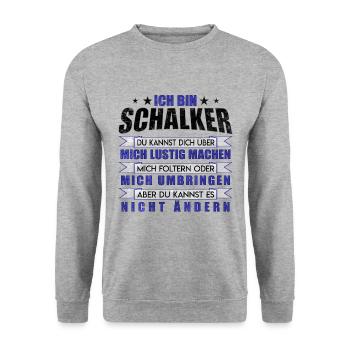 Je suis Schalke Idée cadeau design fan - Sweat-shirt Unisexe - gris chiné - Devant - Alina (178cm) & Michal (187cm)