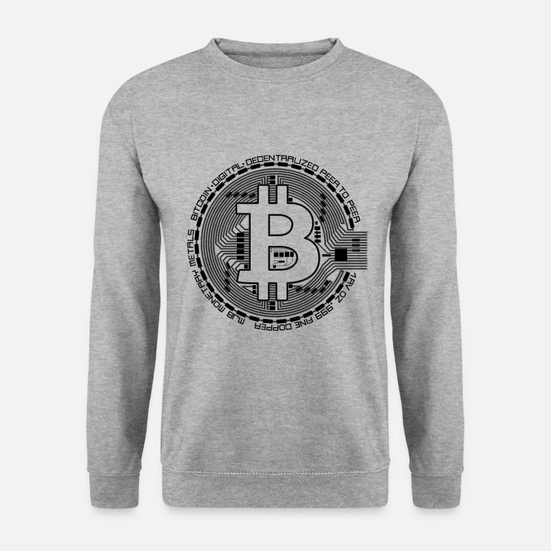 Bitcoin - Unisex Pullover - Weißgrau meliert