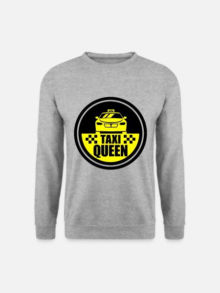 Taxi Königin - Taxi Queen - Unisex Pullover - Weißgrau meliert