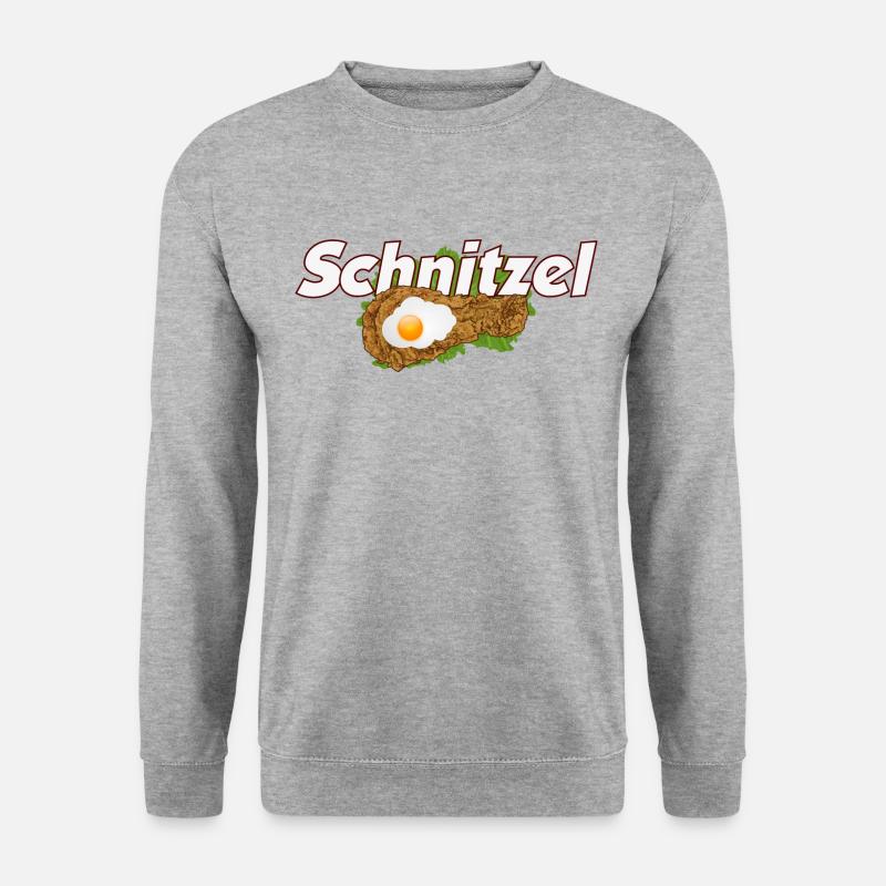 Schnitzel - Unisex Pullover - Weißgrau meliert