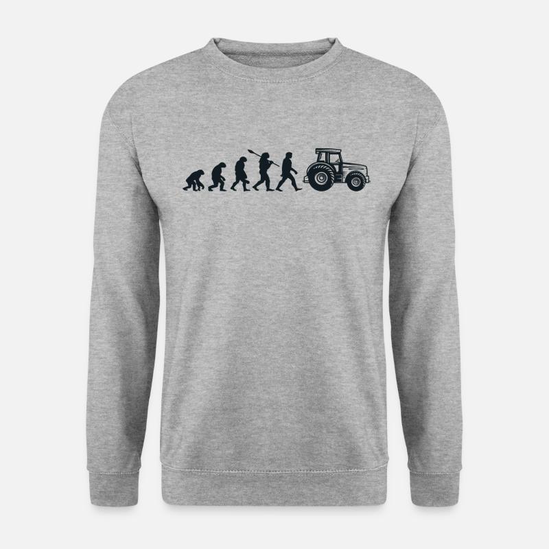 Darwin Evolution for Farmers 🚜 - Unisex Sweatshirt - salt & pepper