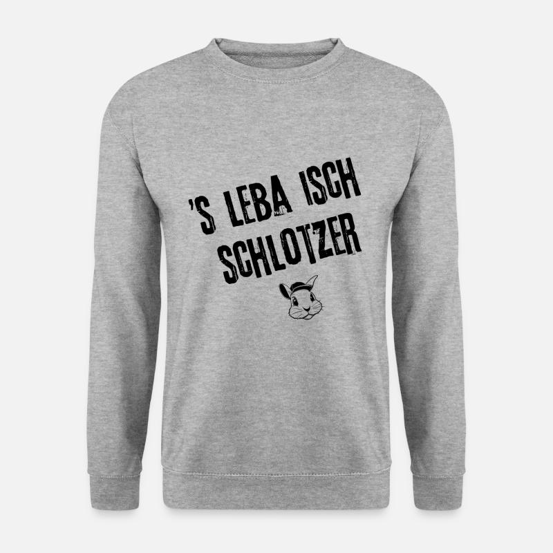 Gelassenheit pur | Redewendung - Unisex Pullover - Weißgrau meliert