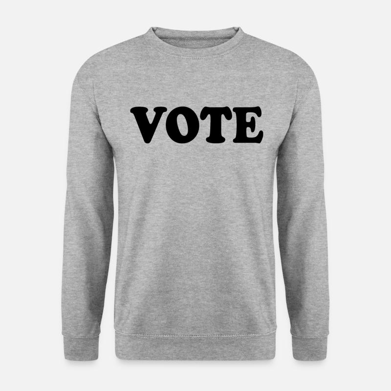 Vote - Unisex Pullover - Weißgrau meliert