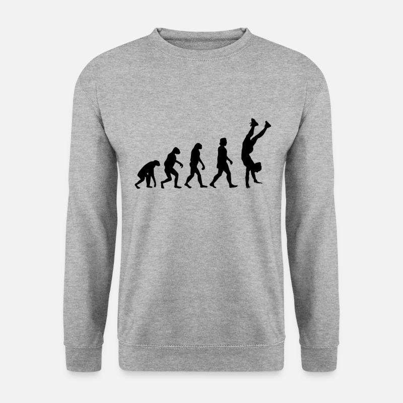 Handstand Evolution - Unisex Pullover - Weißgrau meliert