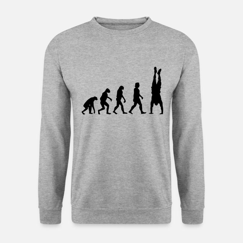 Handstand Evolution - Unisex Pullover - Weißgrau meliert