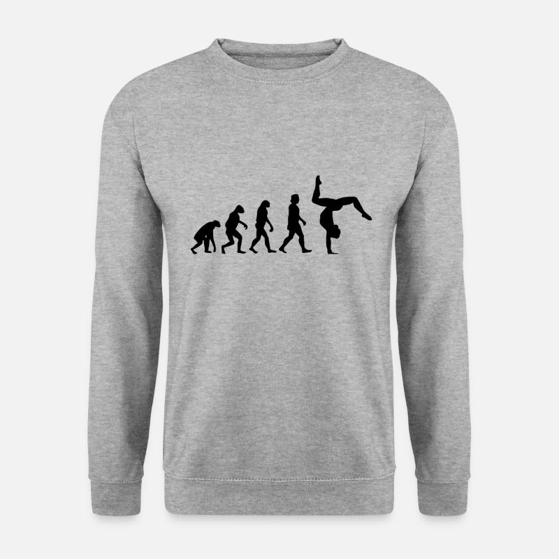 Gymnastics handstand evolution - Unisex Sweatshirt - salt & pepper