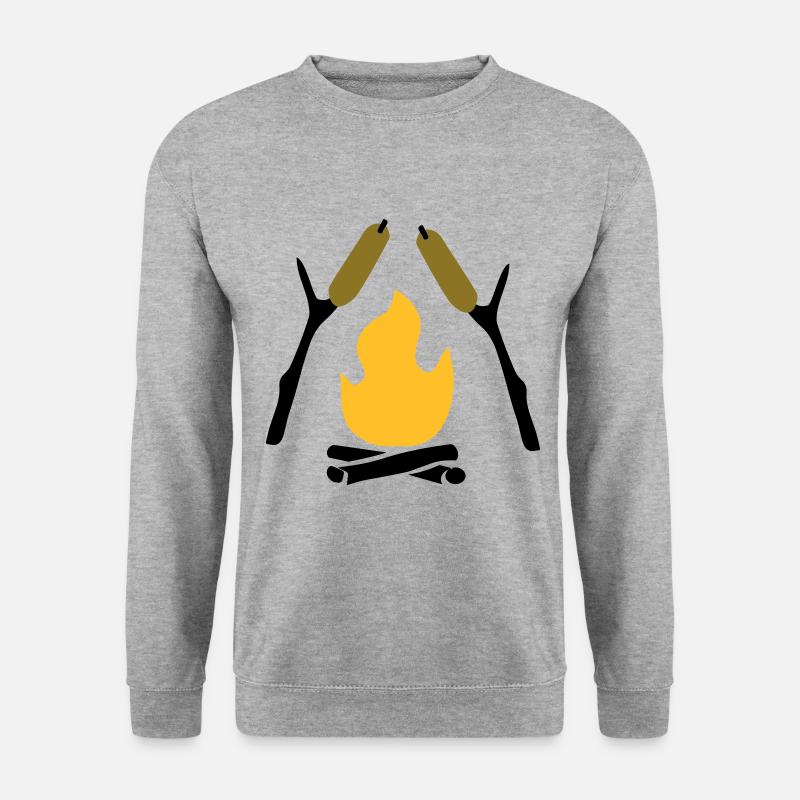 Stockbrot - Unisex Pullover - Weißgrau meliert
