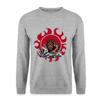 Kaiju - Unisex Sweatshirt - salt & pepper - Front - Alina (178cm) & Michal (187cm)