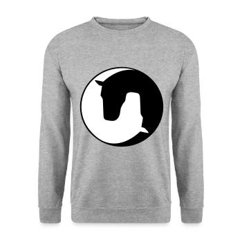 Pferd - Unisex Sweatshirt - salt & pepper - Front - Alina (178cm) & Michal (187cm)