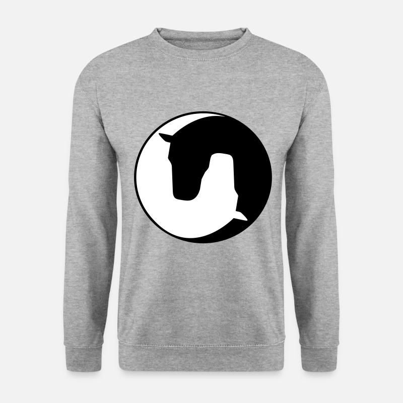 Pferd - Unisex Pullover - Weißgrau meliert