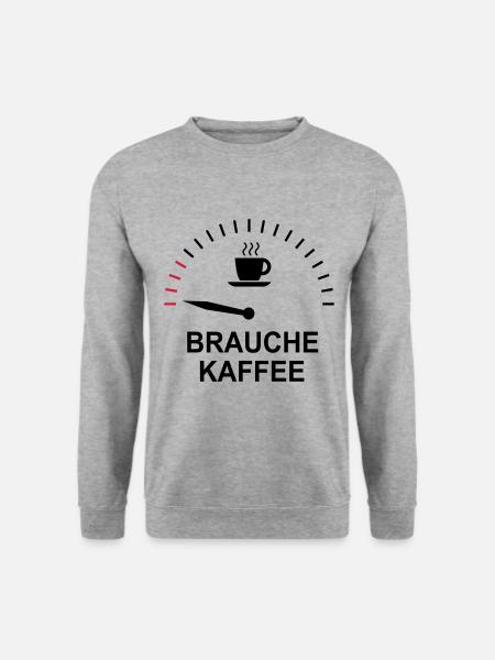 Kaffee - Unisex Pullover - Weißgrau meliert
