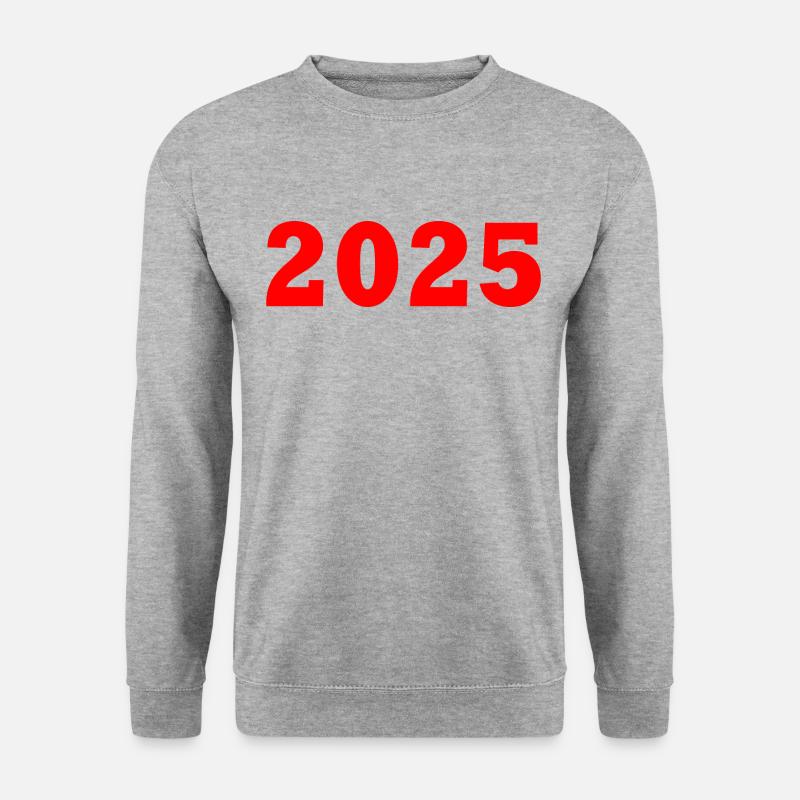 2025 - Unisex Pullover - Weißgrau meliert