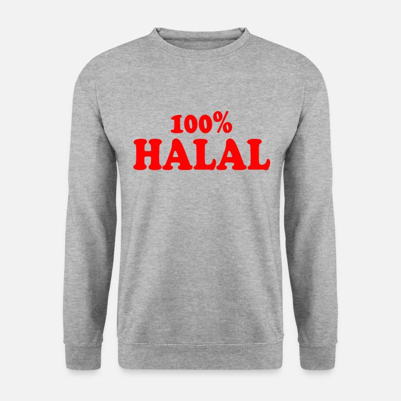 Halal - Unisex Pullover - Weißgrau meliert