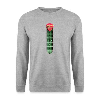 CRAVATE DE MANCHE DE GUITARE - Sweat-shirt Unisexe - gris chiné - Devant - Alina (178cm) & Michal (187cm)