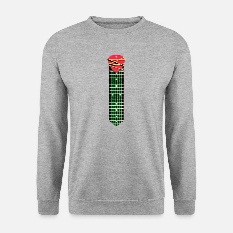 GUITAR NECK TIE - Unisex Sweatshirt - salt & pepper