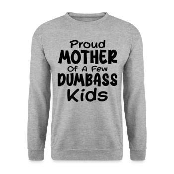 Proud Mother Of A Few Kids Mothers Day - Unisex Sweatshirt - salt & pepper - Front - Alina (178cm) & Michal (187cm)