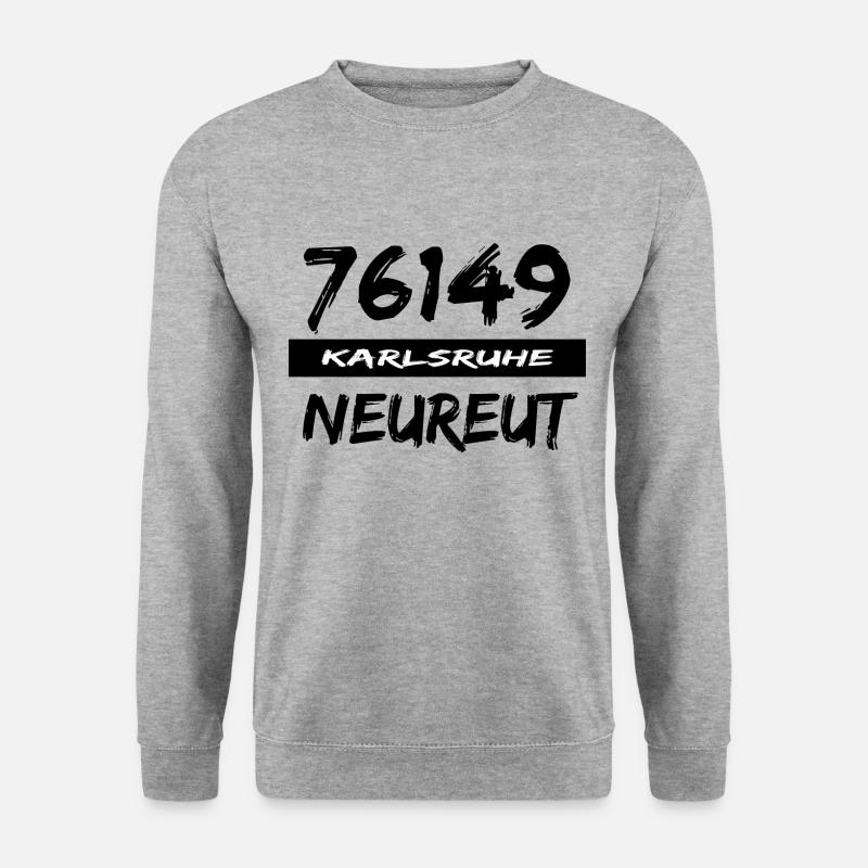 76149 Karlsruhe Neureut - Unisex Pullover - Weißgrau meliert