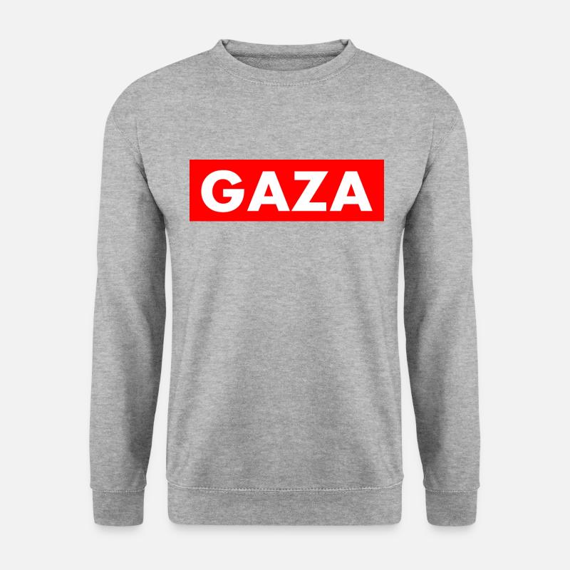 Gaza - Unisex Pullover - Weißgrau meliert