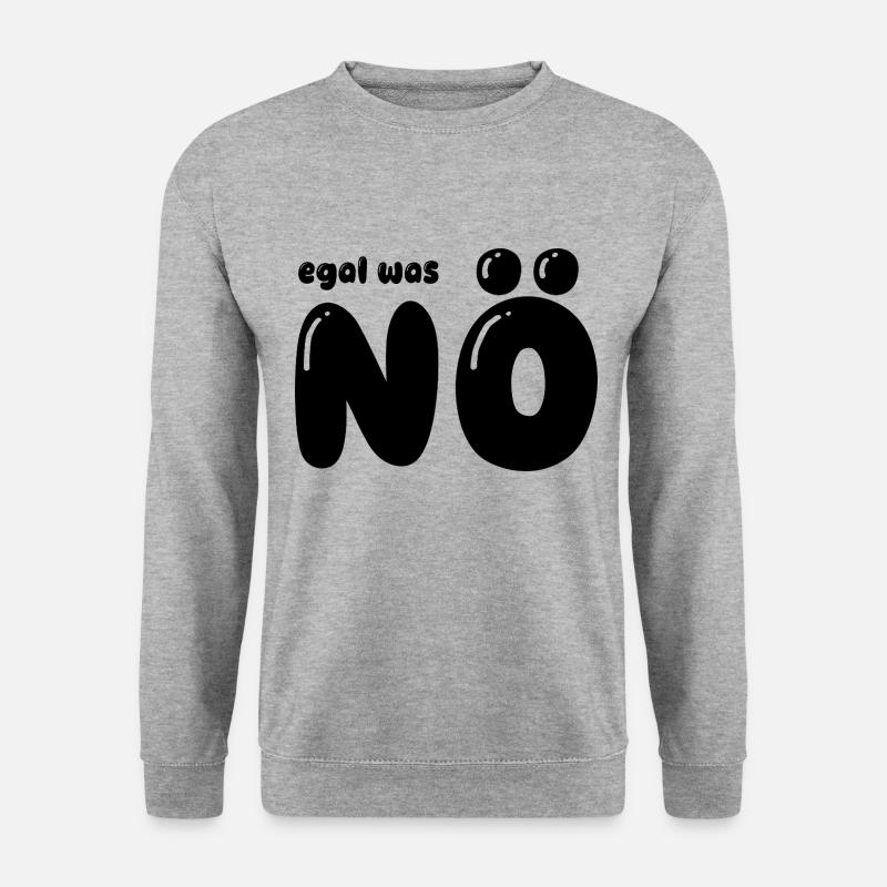 leider nein - Unisex Pullover - Weißgrau meliert