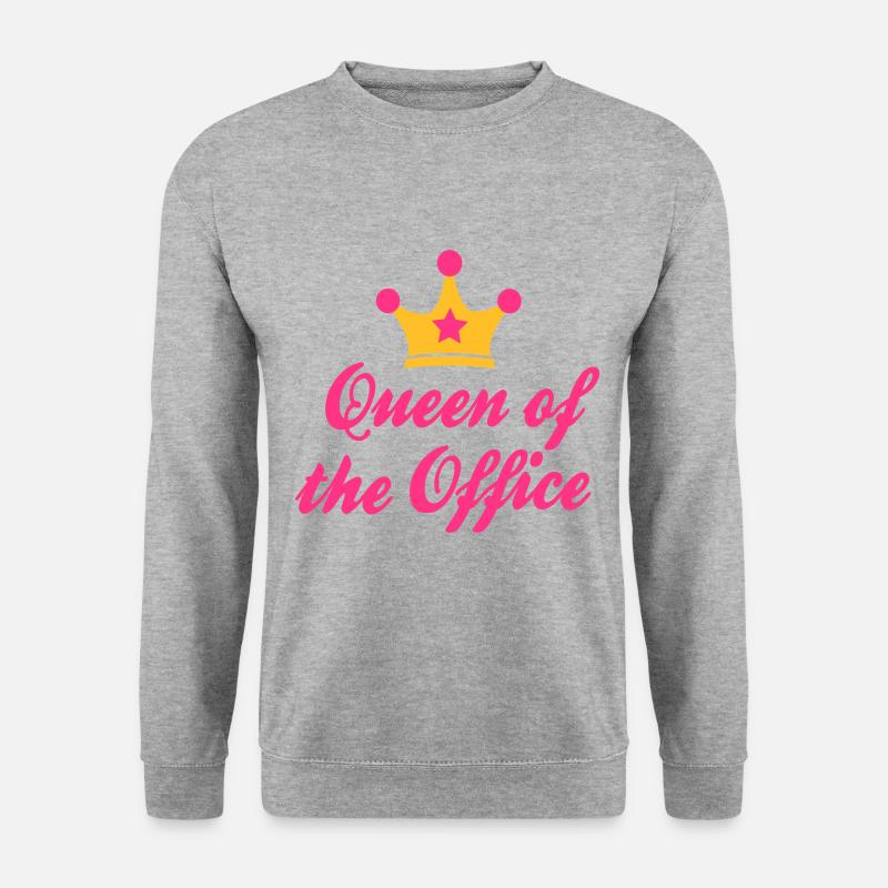 Sekretärin - Unisex Pullover - Weißgrau meliert