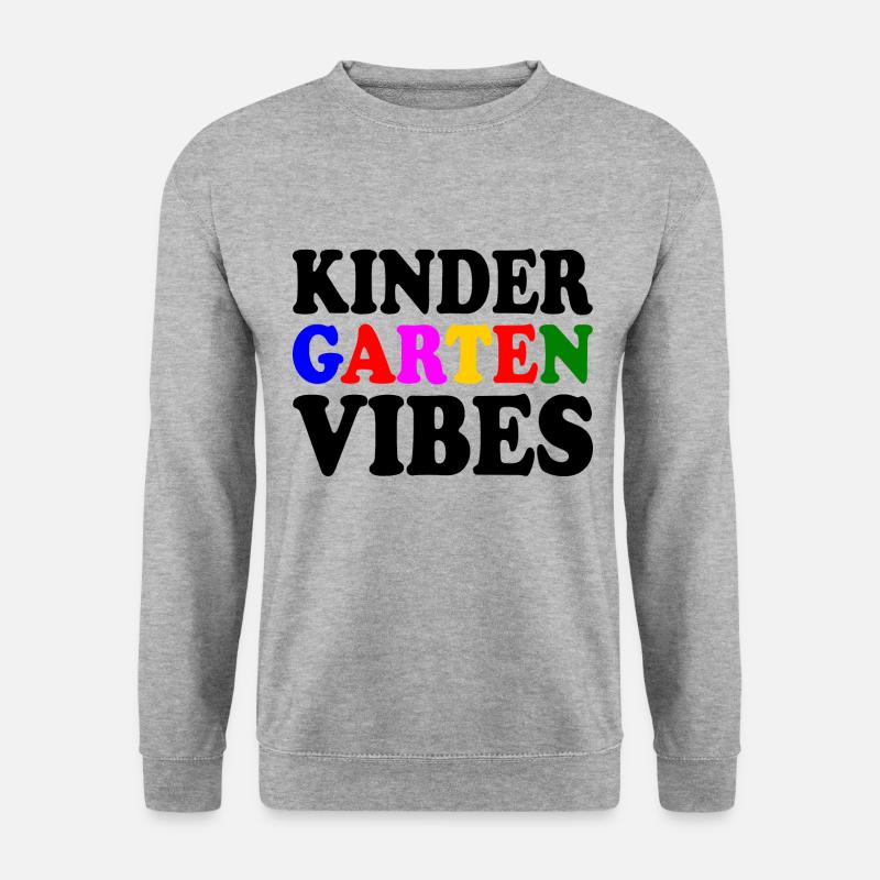 kindergarten vibes - Unisex Pullover - Weißgrau meliert