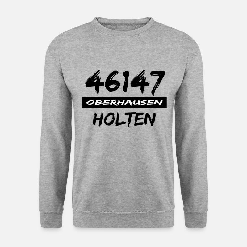 46147 Oberhausen Holten - Unisex Pullover - Weißgrau meliert