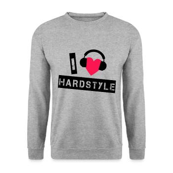 Hardstyle - Unisex Pullover - Weißgrau meliert - Vorne - Alina (178cm) & Michal (187cm)