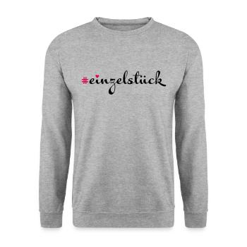 Einzelstück - Unisex Pullover - Weißgrau meliert - Vorne - Alina (178cm) & Michal (187cm)