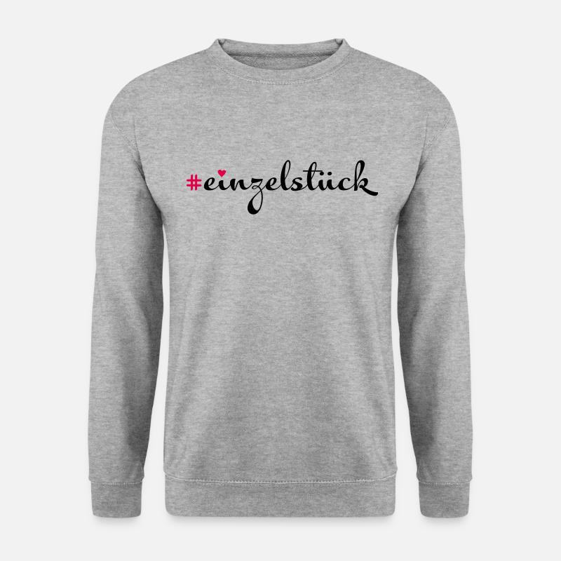 Einzelstück - Unisex Pullover - Weißgrau meliert