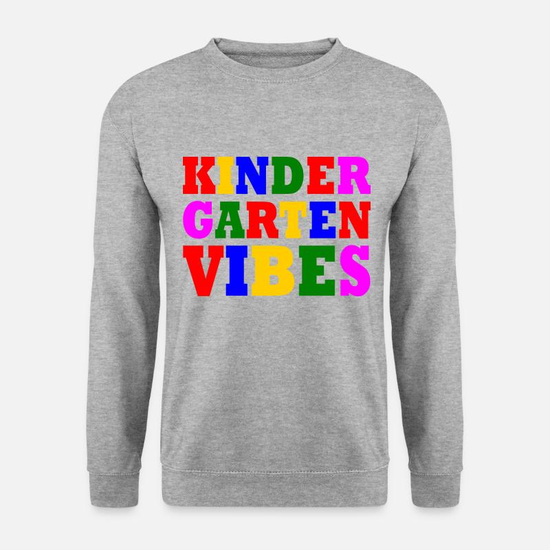 kindergarten vibes - Unisex Pullover - Weißgrau meliert