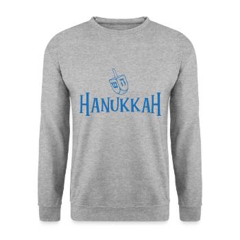 Poison de Hannukah Xmas - Sweat-shirt Unisexe - gris chiné - Devant - Alina (178cm) & Michal (187cm)