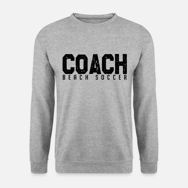 Beachsoccer-Trainer. Beachsoccer-Trainer. - Unisex Pullover - Weißgrau meliert