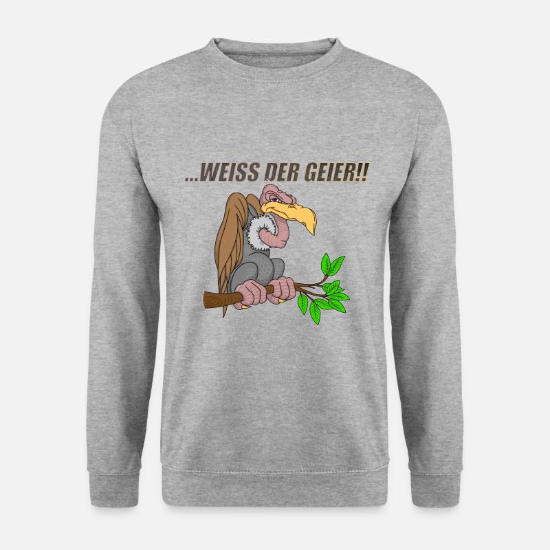 Weiss der Geier - Unisex Pullover - Weißgrau meliert