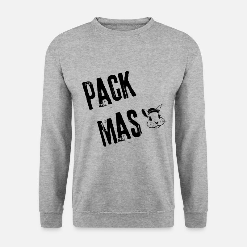 PackMas_Courage | Redewendung - Unisex Pullover - Weißgrau meliert