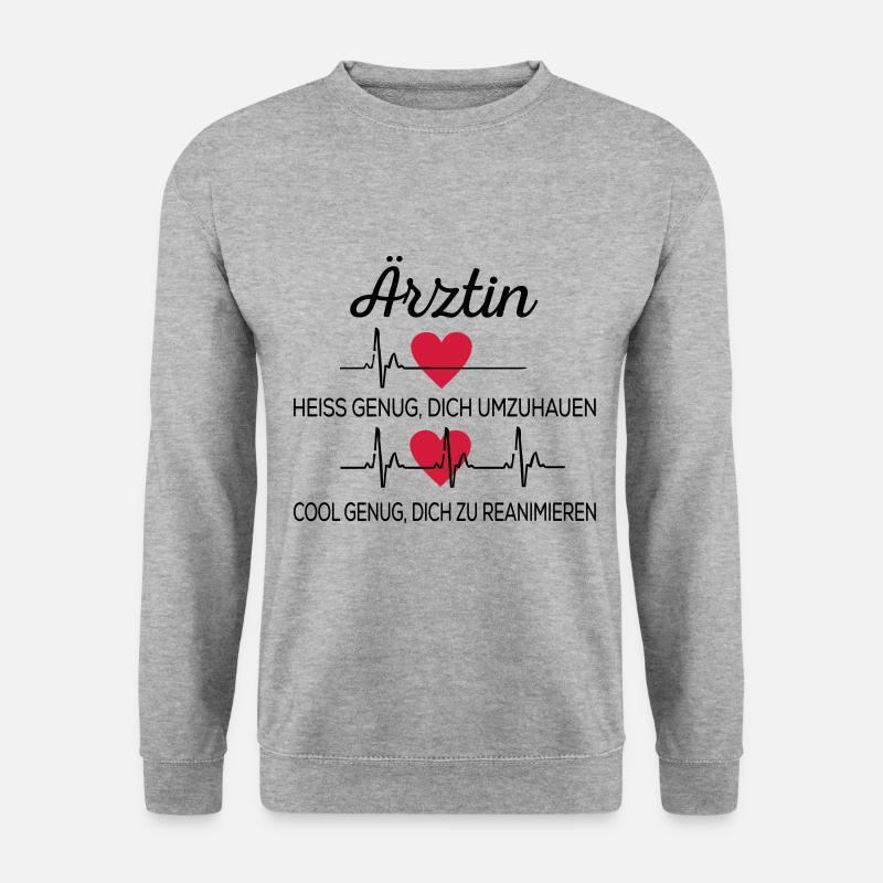 Ärztin - Unisex Pullover - Weißgrau meliert