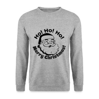 Santa Claus Merry Christmas - Unisex Sweatshirt - salt & pepper - Front - Alina (178cm) & Michal (187cm)