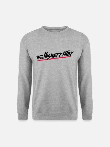 Volksverräter - Unisex Pullover - Weißgrau meliert