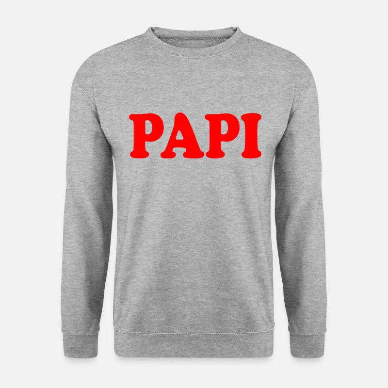 Papi - Unisex Pullover - Weißgrau meliert