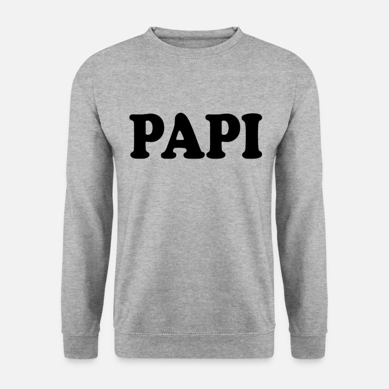 Papi - Unisex Pullover - Weißgrau meliert