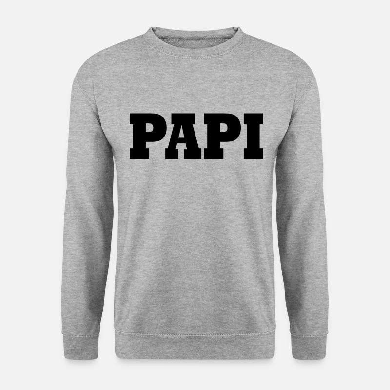Papi - Unisex Pullover - Weißgrau meliert