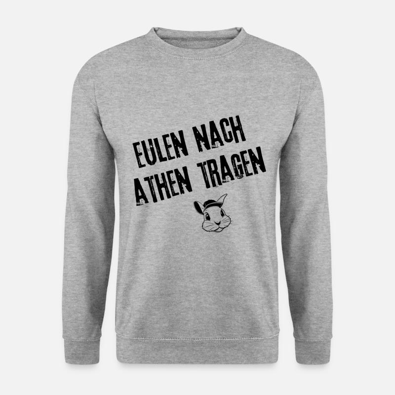 Überflüssige Weisheit Designs - Unisex Pullover - Weißgrau meliert