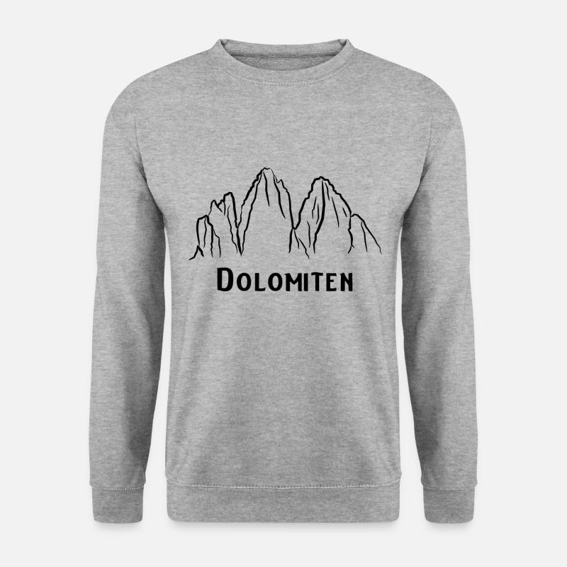 Dolomiten - Unisex Pullover - Weißgrau meliert