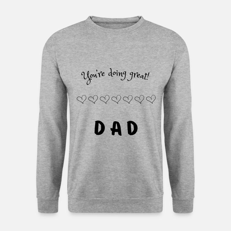 Herzliche Botschaft für Papa - Unisex Pullover - Weißgrau meliert