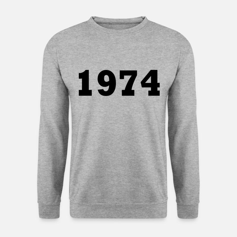 1974 - Unisex Pullover - Weißgrau meliert