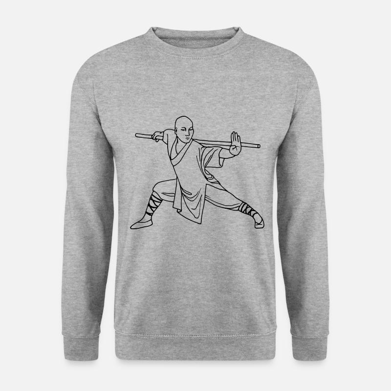 Kung Fu Shaolin Moine - Sweat-shirt Unisexe - gris chiné