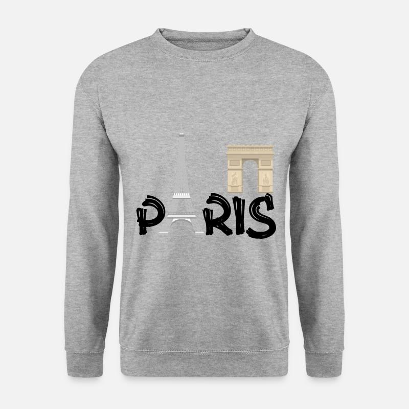 PARIS - Unisex Pullover - Weißgrau meliert