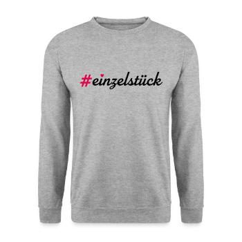 Einzelstück - Unisex Pullover - Weißgrau meliert - Vorne - Alina (178cm) & Michal (187cm)